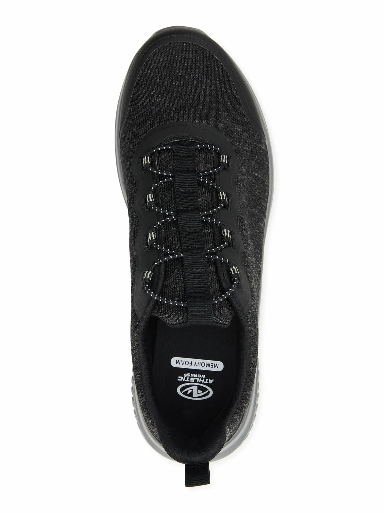 Athletic Works Mens Rudy Low-Top Sneakers Wide Width Black Size 9W