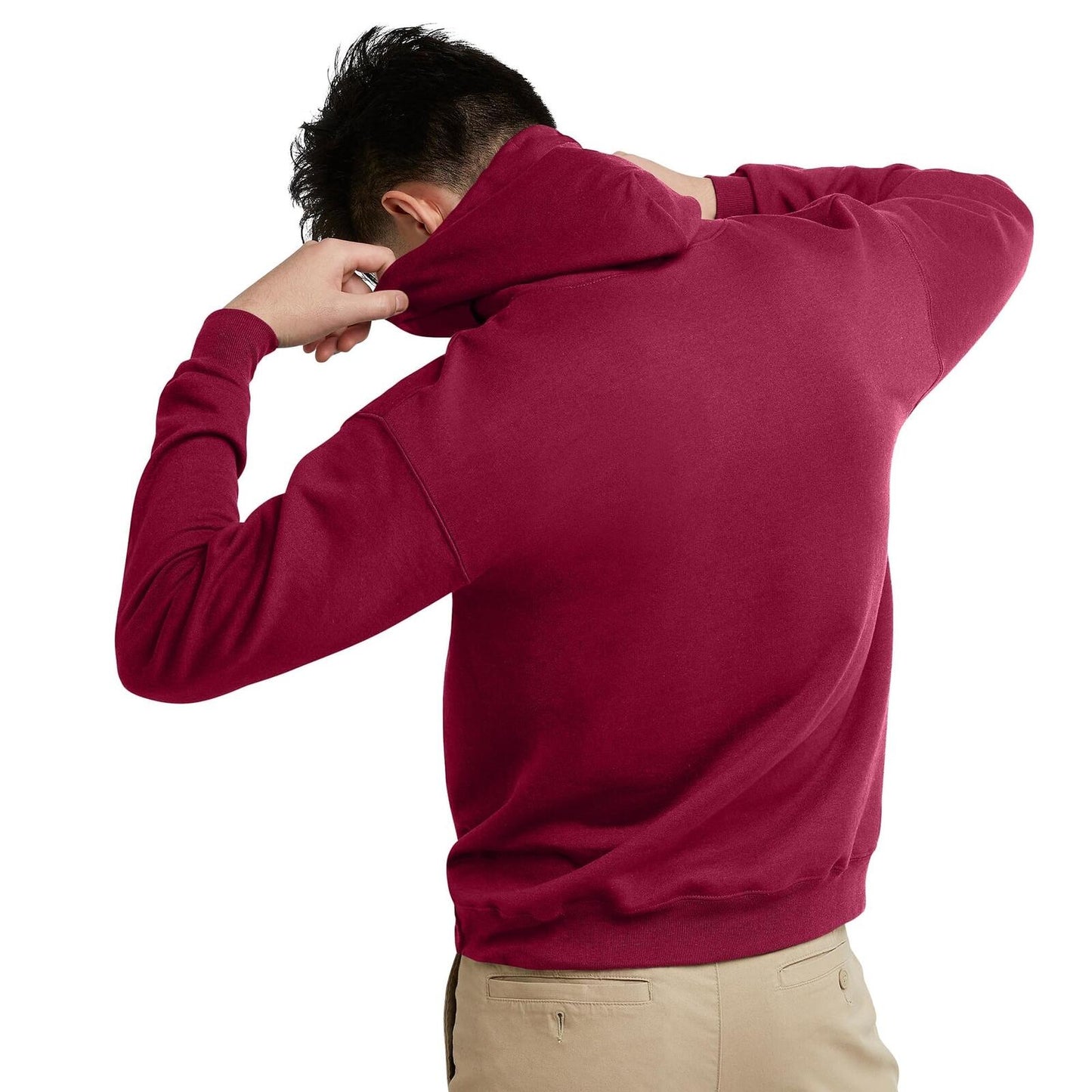 Hanes Mens Pullover Ecosmart Hooded Sweatshirt Cozy Cardinal Size XXL
