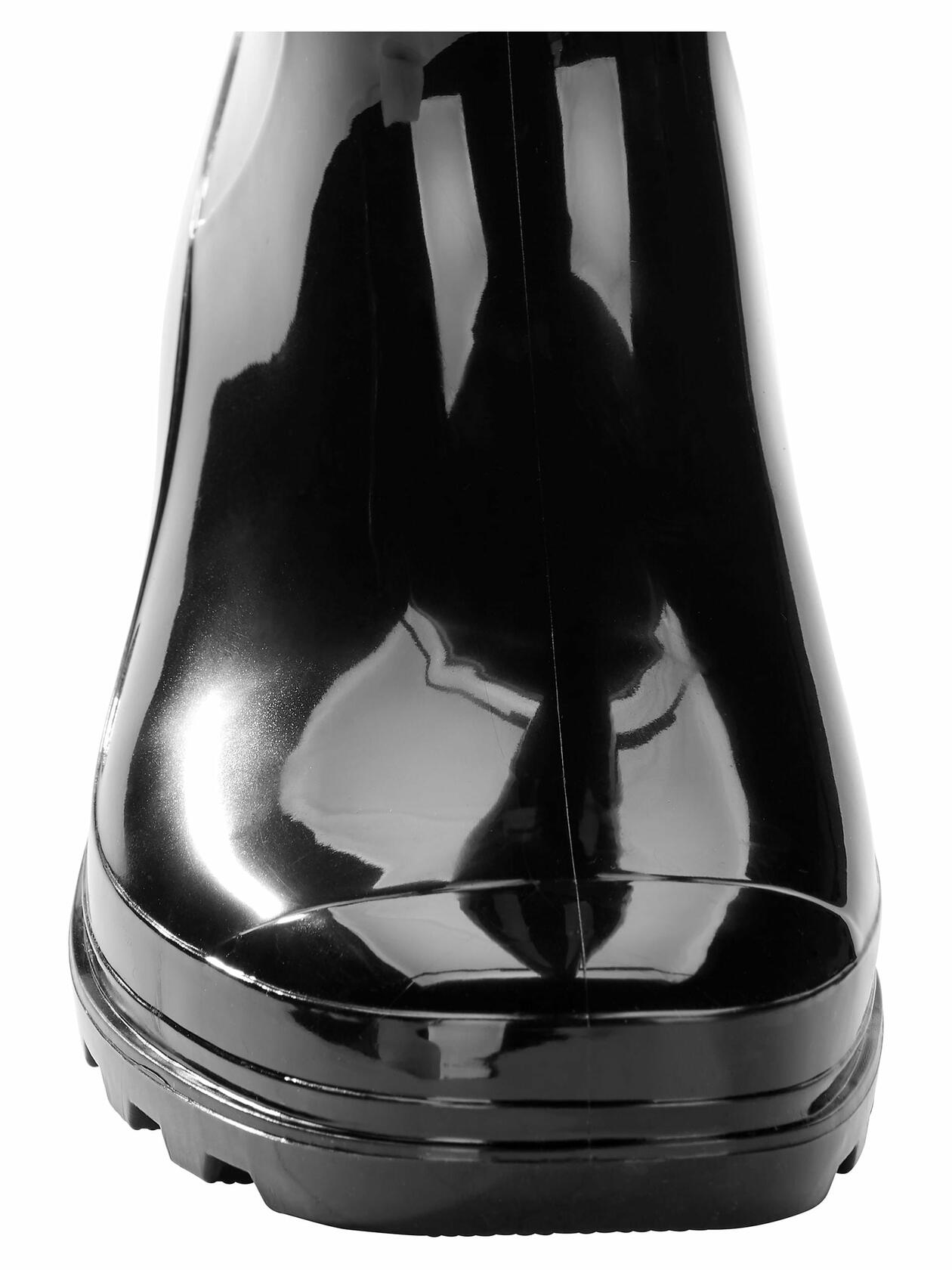 Time and Tru Womens Rain Boot Pull-On Water Resistant Easy On/Easy Off Black 10W