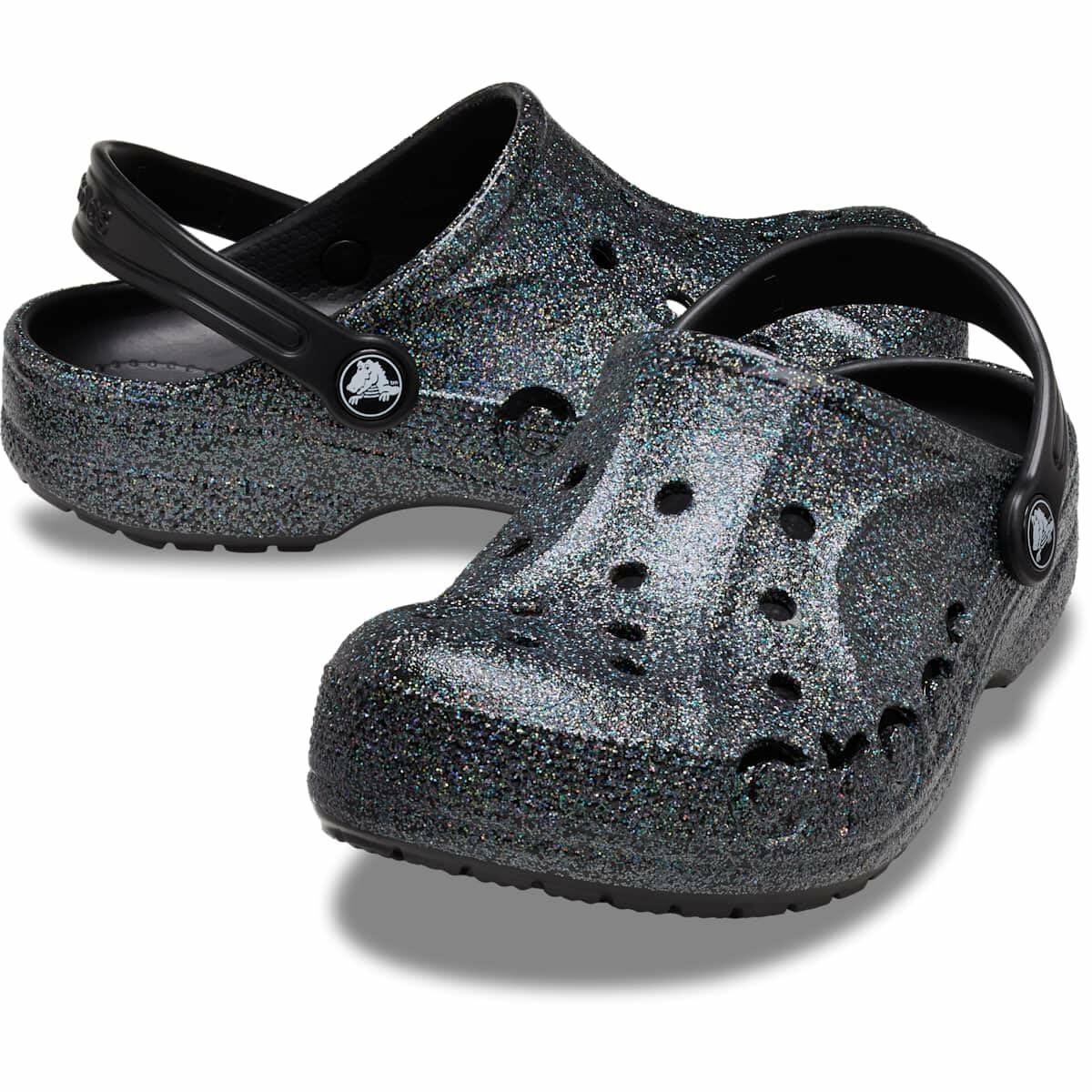 Toddler Baya Glitter Clog Black/Multi Size 7 Toddler