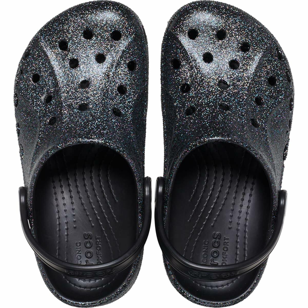 Toddler Baya Glitter Clog Black/Multi Size 7 Toddler
