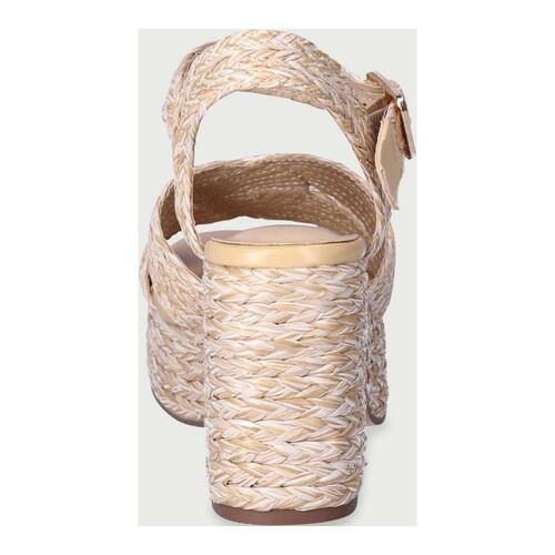 Scoop Womens Raffia Espadrille Platform Heeled Sandals Block Heel