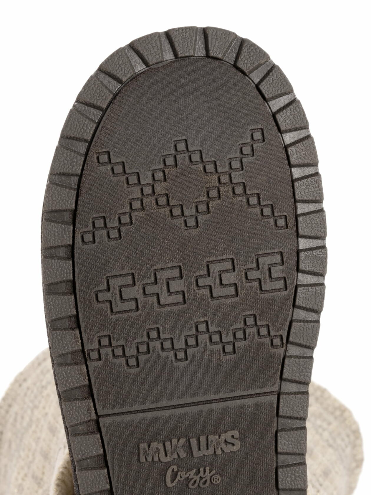 MUK LUKS Womens Janie Knit Cuff Mid-Calf Boot Pull-On Stone Lurex Print Size 7M