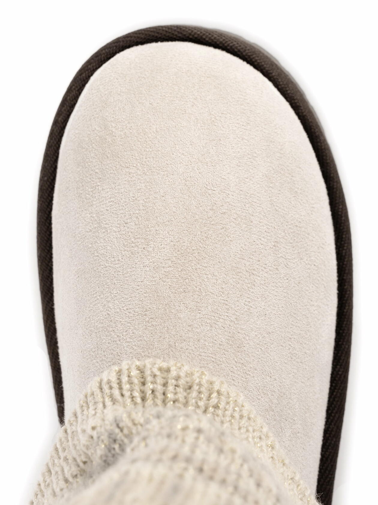 MUK LUKS Womens Janie Knit Cuff Mid-Calf Boot Pull-On Stone Lurex Print Size 7M