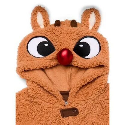 Rudolph the Red-Nosed Reindeer Mens Novelty Sherpa Union Suit