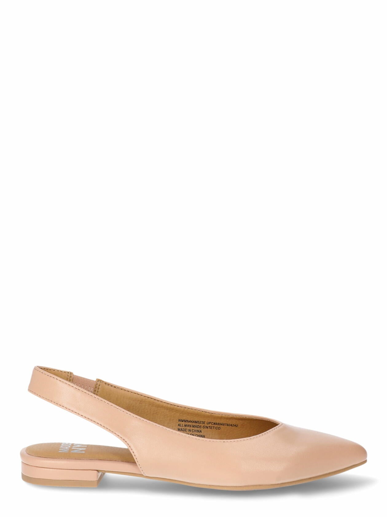 Madden NYC Womens Almond Toe Slingback Flats Tan Size 7