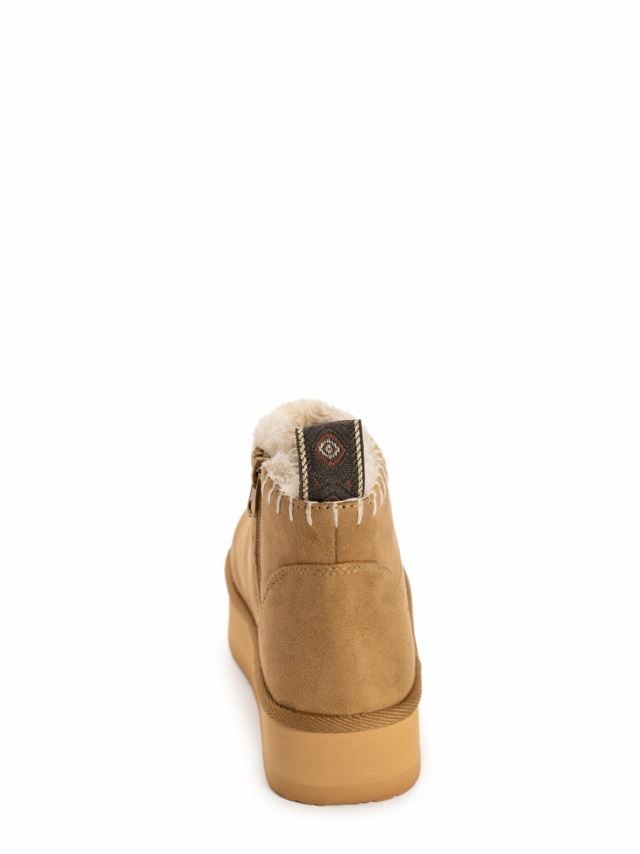 MUK LUKS Women's Augie Mini Side-Zip Cozy Booties Camel  Size 11