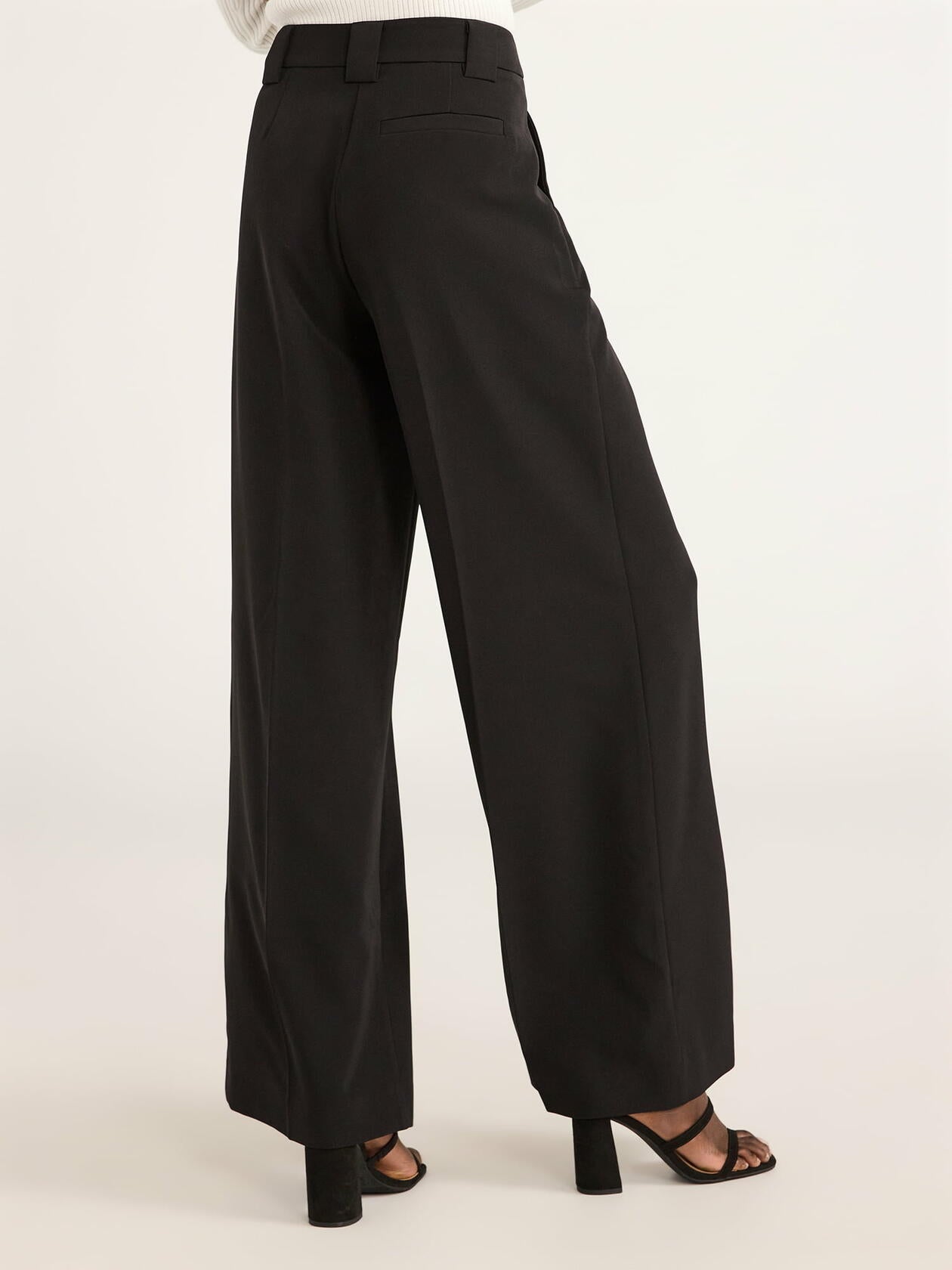 Scoop Women’s and Women's Plus Ultimate Crepe Wide Leg Trouser Black Soot Size 8