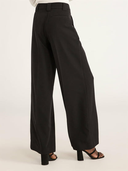 Scoop Women’s and Women's Plus Ultimate Crepe Wide Leg Trouser Black Soot Size 8