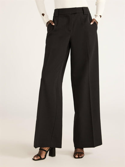 Scoop Women’s and Women's Plus Ultimate Crepe Wide Leg Trouser Black Soot Size 8