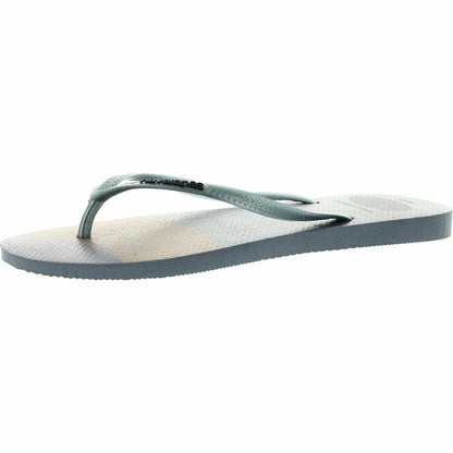 Havaianas Womens Slim Palette Glow Flip Flop Sandals Ashley Blue Size 11/12