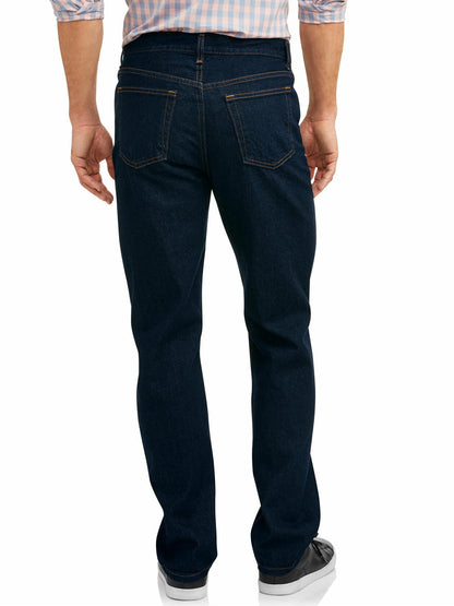 George Mens and Big Mens 100% Cotton Relaxed Fit Jeans Dark Size 48x32