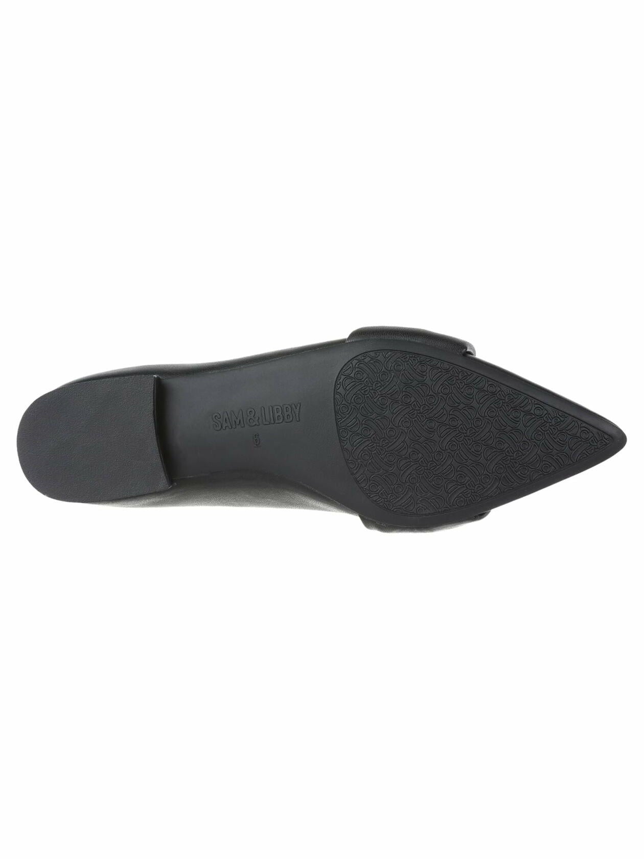 Sam & Libby Womens Laurena Pointed Toe Ballet Flat Black Size 8
