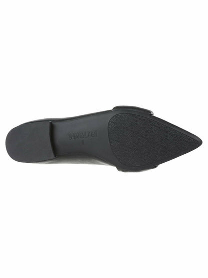 Sam & Libby Womens Laurena Pointed Toe Ballet Flat Black Size 8