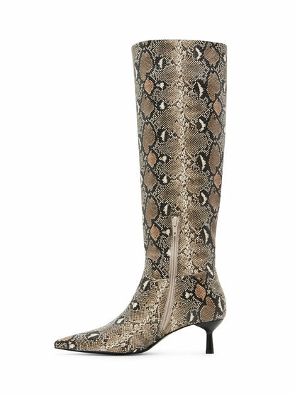 Madden Girl Womens Dice Knee High Boot Natural Multi Size 9