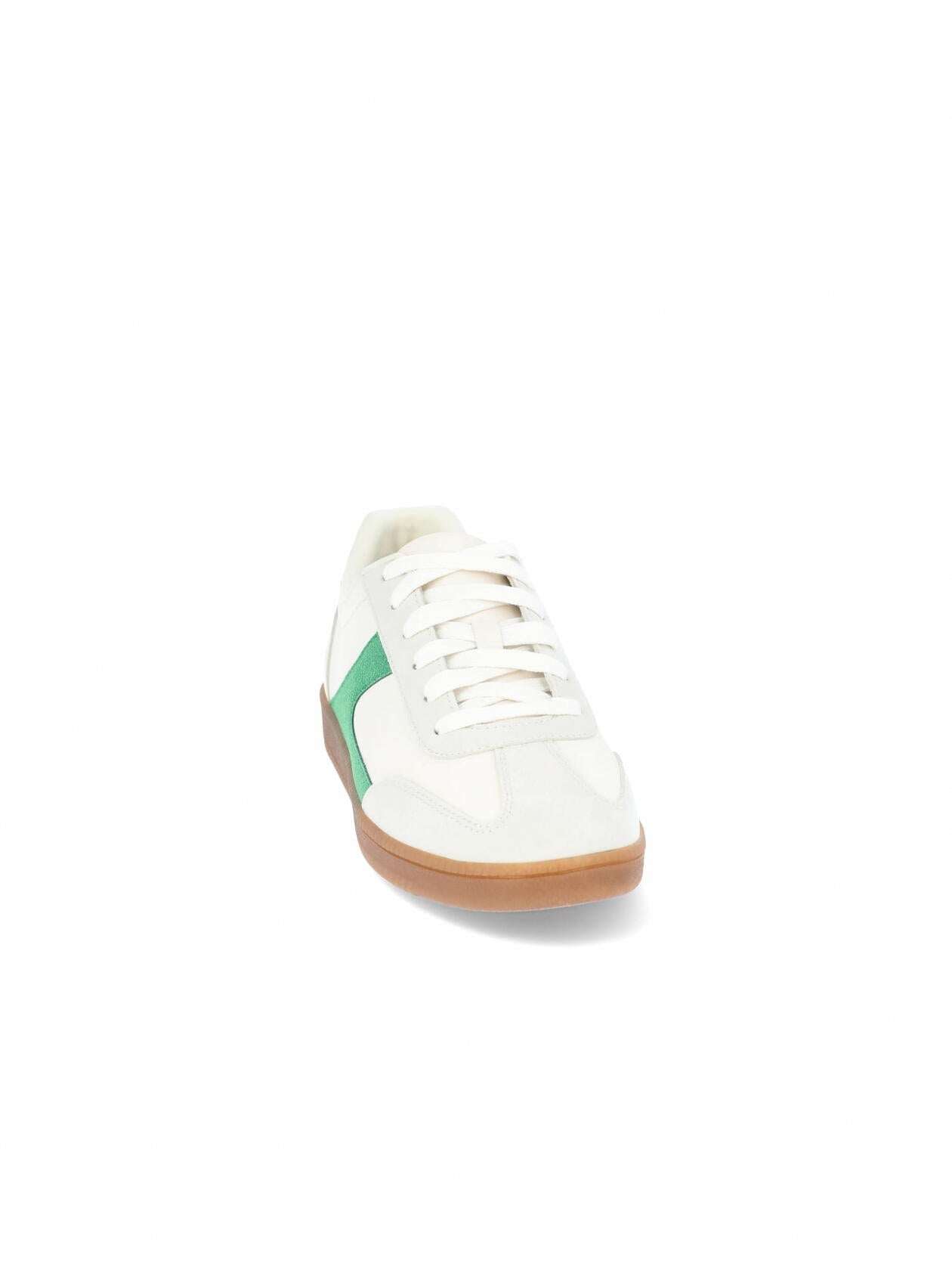 No Boundaries Womens Lace Up Sport Sneakers Memory Foam White Green Size 8.5