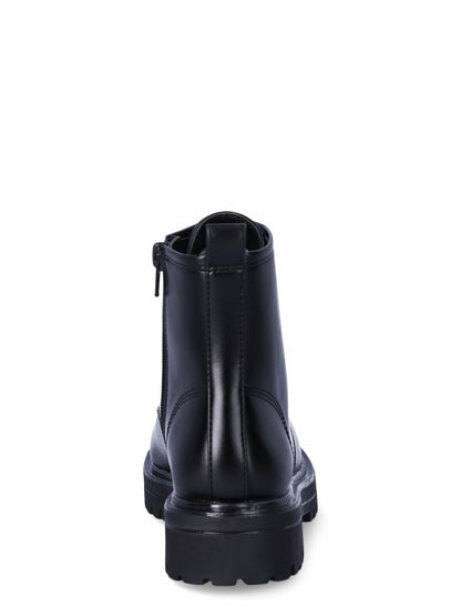 Wonder Nation Little & Big Girls Combat Boot Black Size 1 Little Girl