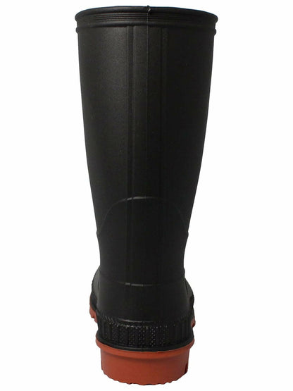 Wonder Nation Boys and Girls Unisex Chore Rain Boots Black Size 4 Big Kid