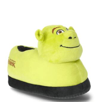 Shrek Boys Plush 3D Slippers  SLip-On Shrek and Donkey Green Size 12 Toddler