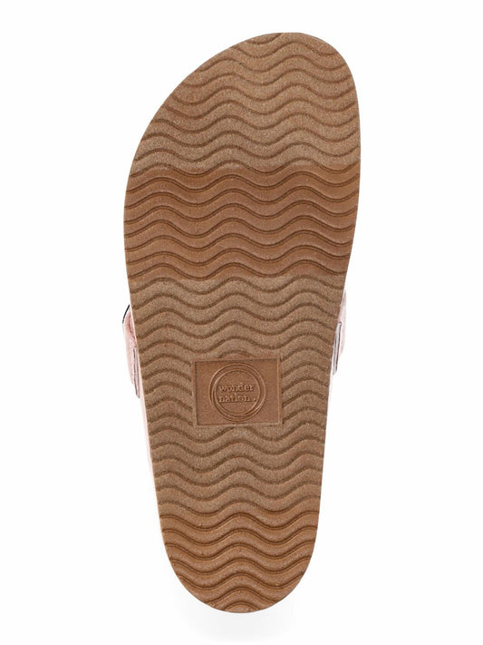 Wonder Nation Girls Casual Slip-On Clogs D-Ring Pink Shimmer Size 4 Big Girl