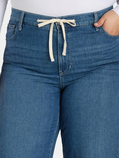 Terra & Sky Womens Plus Size Slouchy Jeans 29” Inseam Medium Wash Size 24W