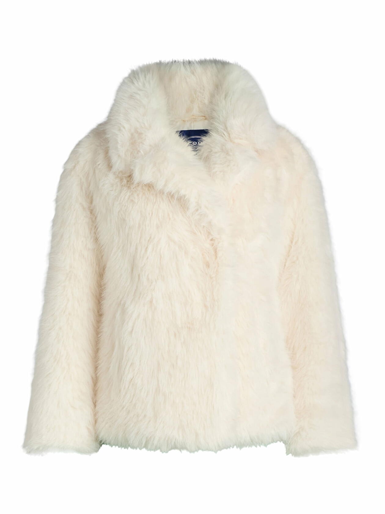 Scoop Womens Oversized Faux Fur Jacket Whisper White Size L