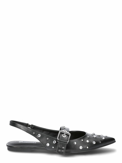 No Boundaries Womens Studded Slingback Flats Black Size 8