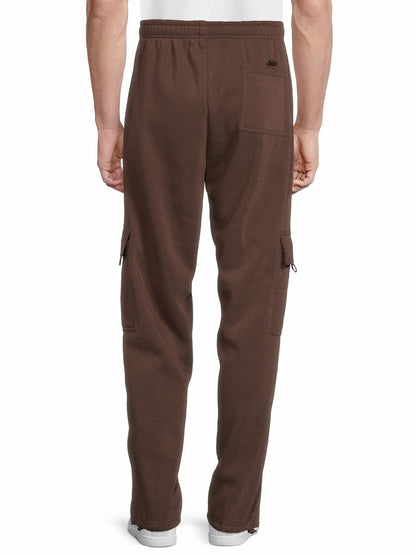 Climate Concepts Big Mens Fleece Cargo Pocket Sweatpants Brown Size 3XL