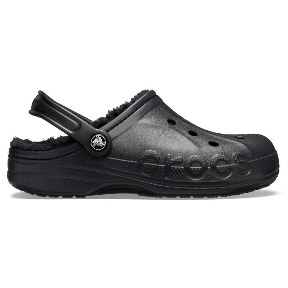 Crocs Unisex Baya Lined Clog Black Size Men 7/Women 9