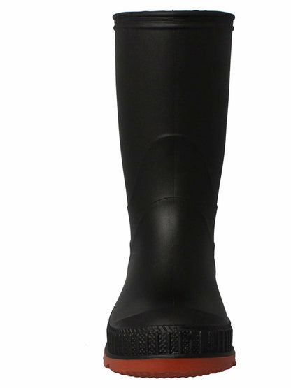 Wonder Nation Boys and Girls Unisex Chore Rain Boots Black Size 4 Big Kid