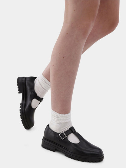 No Boundaries T-Strap Mary Jane Shoes Womens  Black Size 7.5