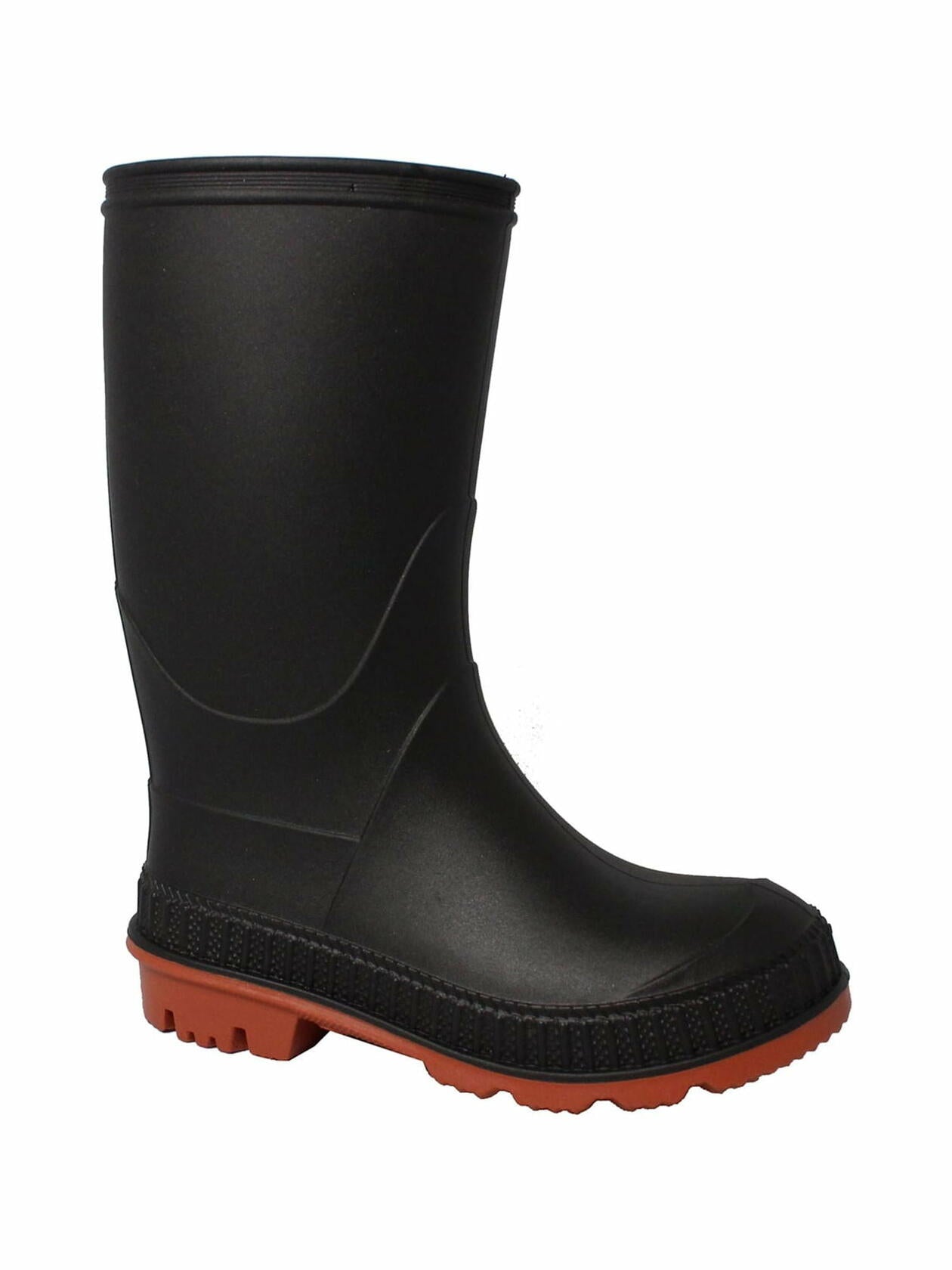 Wonder Nation Boys and Girls Unisex Chore Rain Boots Black Size 4 Big Kid