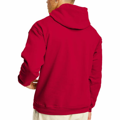Hanes Mens Pullover EcoSmart Hooded Sweatshirt Deep Red Size XL