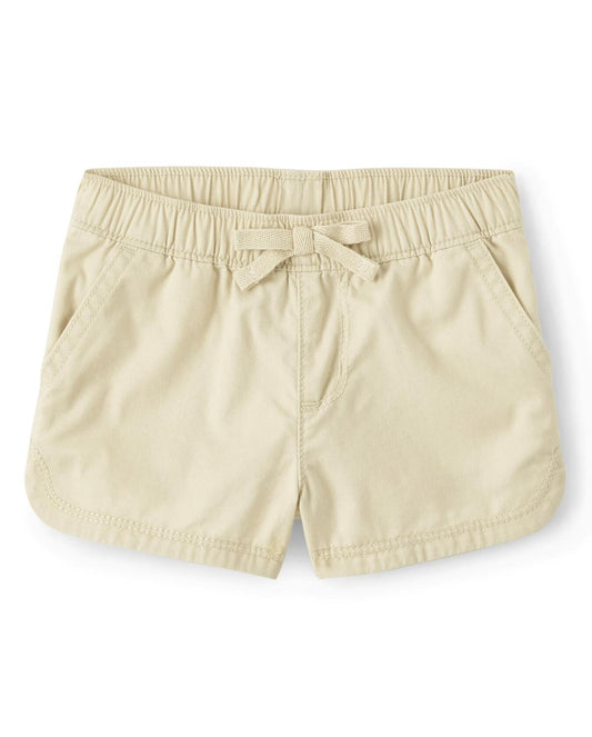 The Childrens Place Toddler Girls Twill Pull-On Short Cream Size 3T
