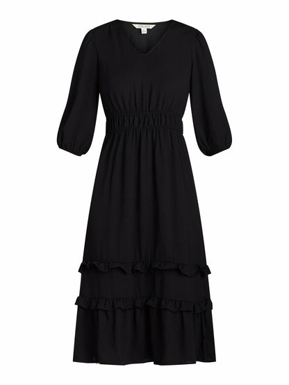 The Pioneer Woman Ruffle Maxi Dress Black Size 2X