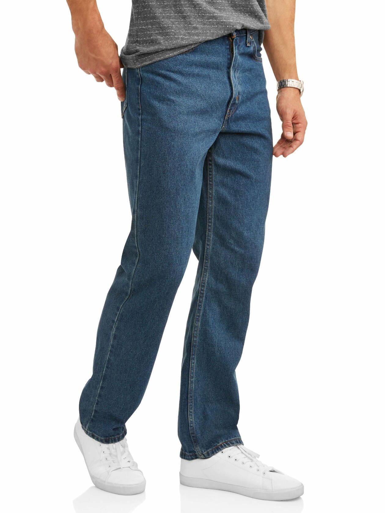 George Mens and Big Mens 100% Cotton Relaxed Fit Jeans Medium Size 30x32