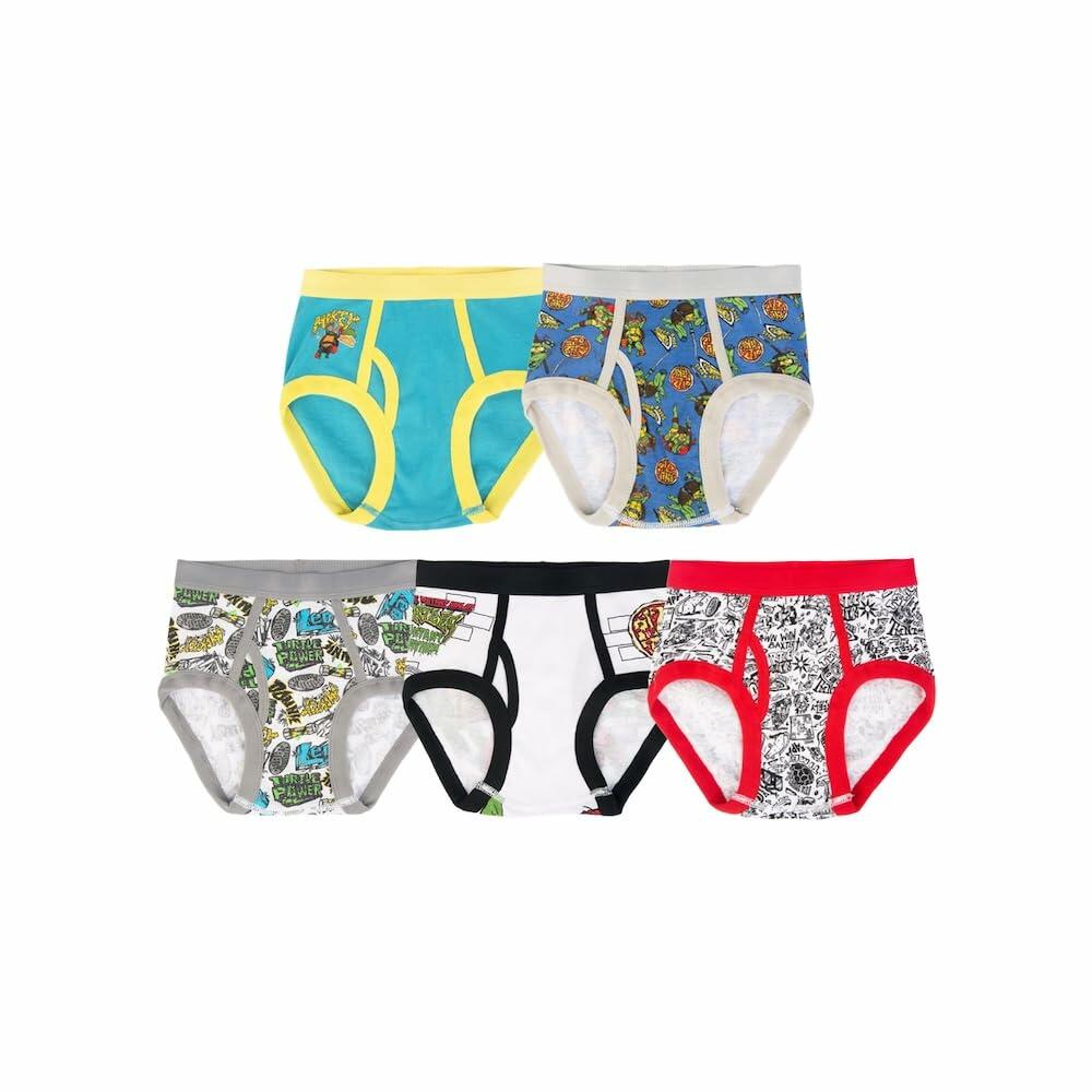 Handcraft Teenage Mutant Ninja Turtles Boys Briefs  5-Pack Multicolor Size 6