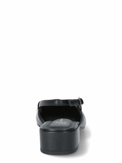 Time and Tru Womens Block Heel Slingbacks Black Size 9