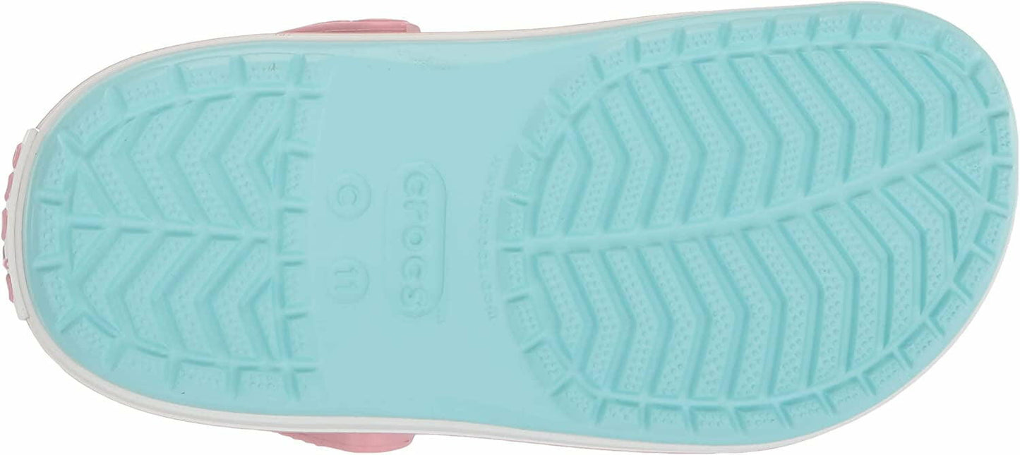 Crocs Unisex-Child Crocband Clogs Ice Blue/White Size 2 Little Kid