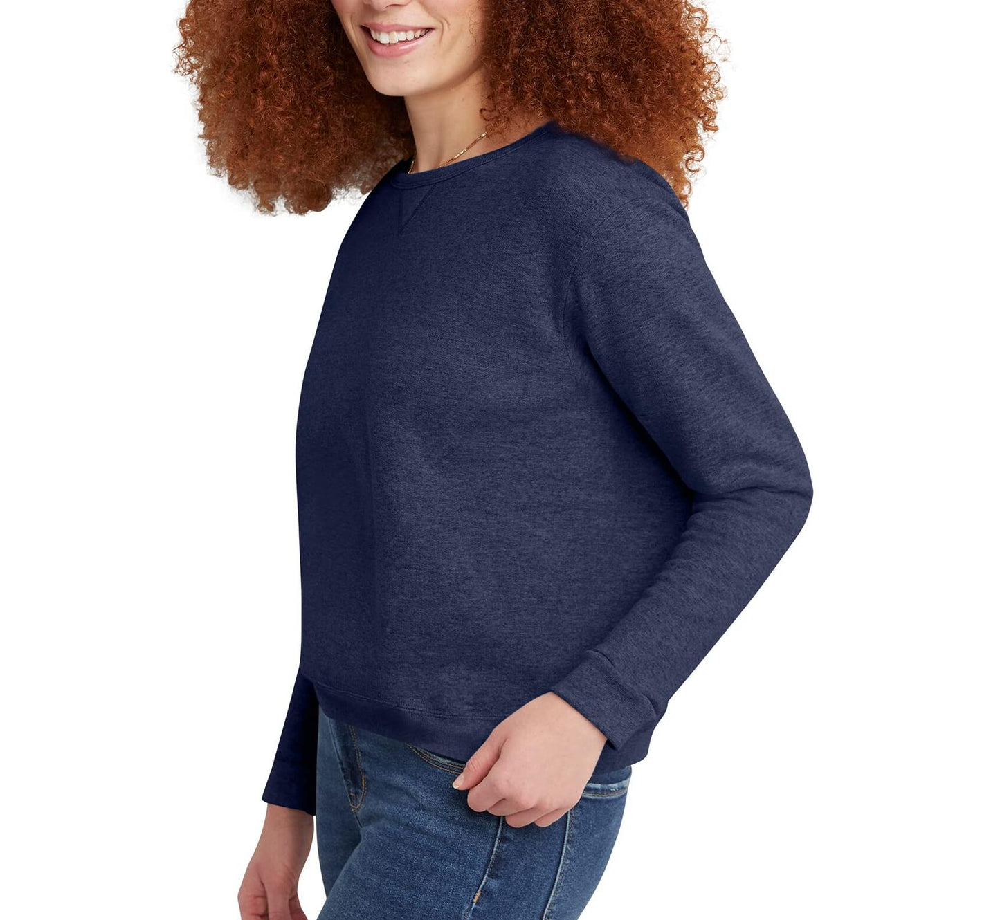 Hanes EcoSmart Womens Fleece Sweatshirt V-Notch