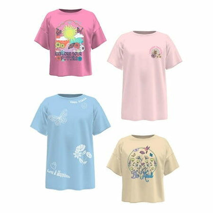 Wonder Nation Girls Cool Kind Future Crew Neck Graphic Tee 4-Pk Multi Sz S(6-6X)