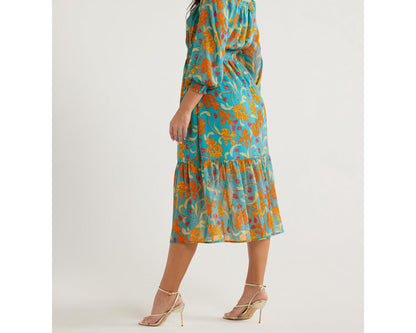 Sofia Jeans Womens Off the Shoulder Dress Blouson Sleeves Caneel Bay Size XS