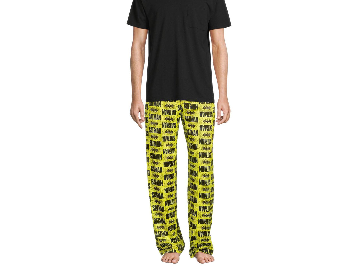 Batman Mens Sleep Pants Yellow Size S