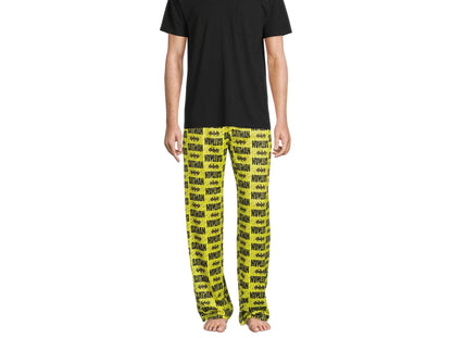 Batman Mens Sleep Pants Yellow Size S