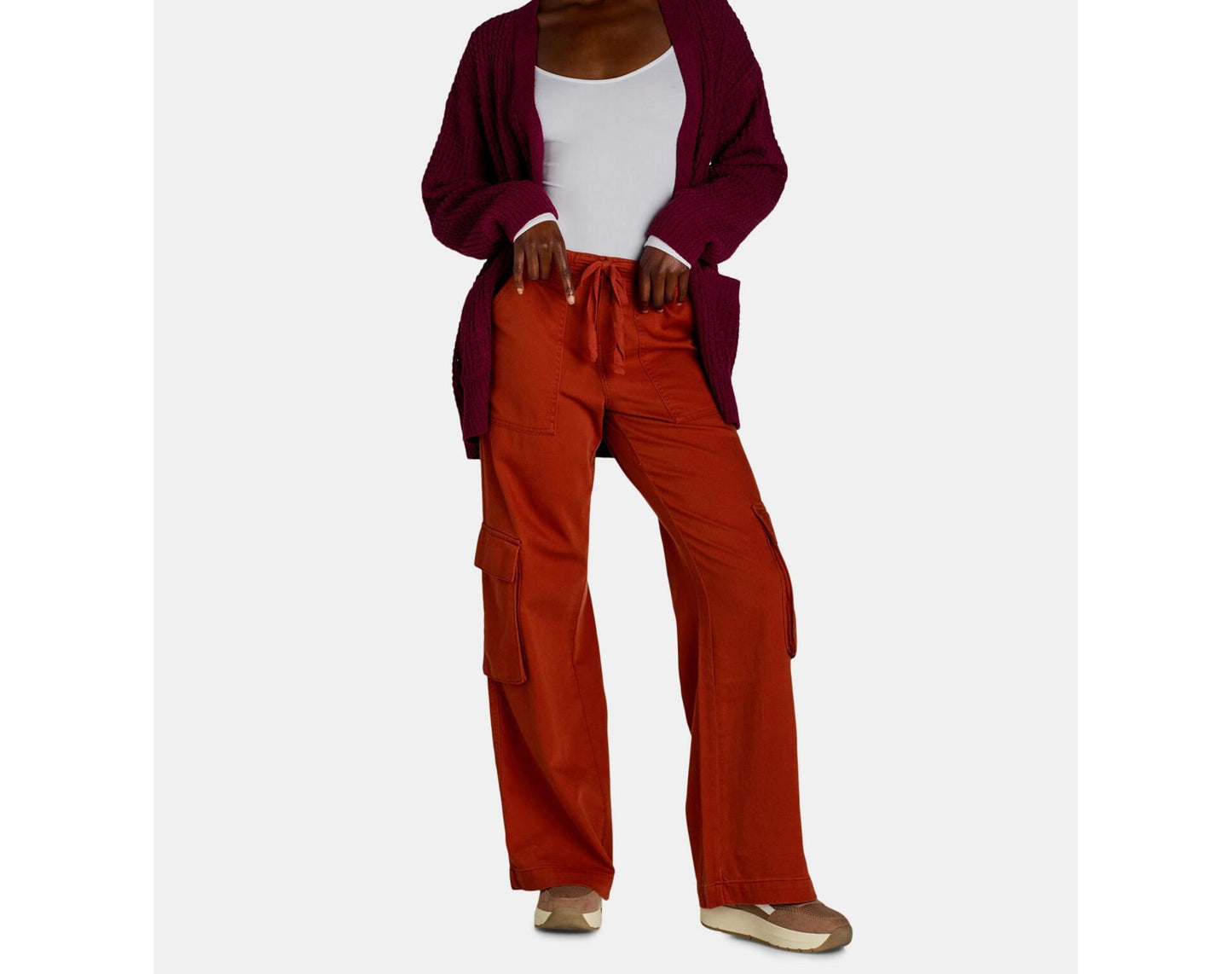 Time and Tru Womens Drawstring Cargo Pants