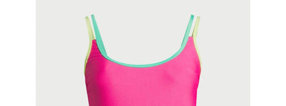 No Boundaries Juniors Multi-Strap One-Piece Swimsuit  Radiant Fuchsia Size M