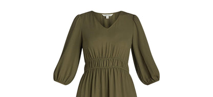 The Pioneer Woman Ruffle Maxi Dress Olive Size 2X