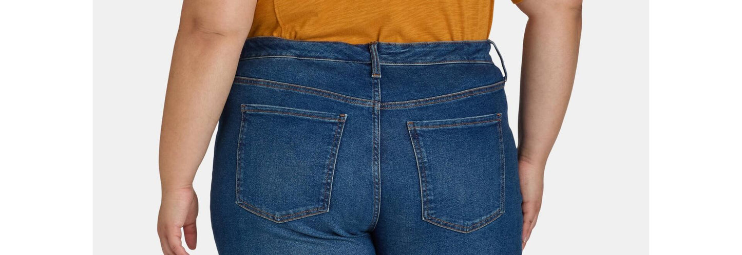 Terra & Sky Womens Plus Size Core Straight Leg Jeans Retro Size 18W