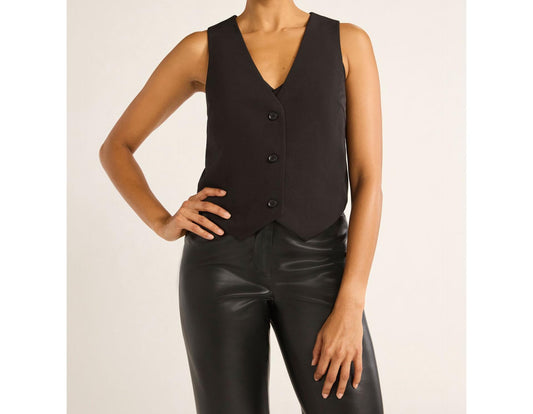 Scoop Womens Ultimate Crepe Tailored Vest Black Soot Size XL