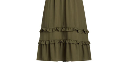 The Pioneer Woman Ruffle Maxi Dress Olive Size 2X